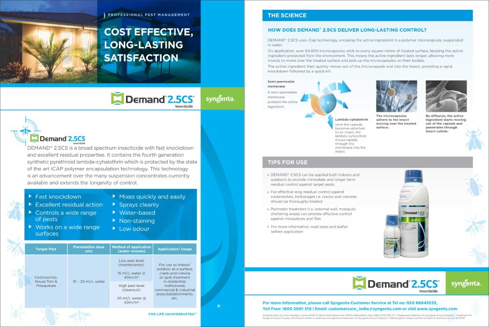 Syngenta Demand 2.5 CS - Lambda-cyhalothrin 2.5% CS